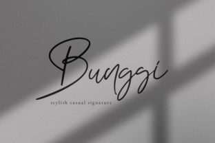 Bunggi Signature: A Modern Script Typeface for Editorial Design