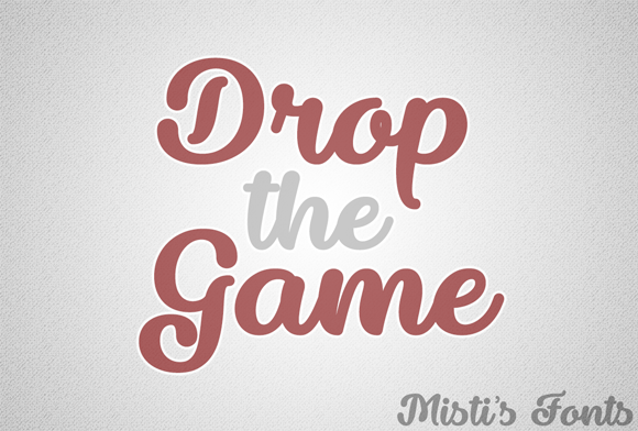 Drop the Game: A Bold Typeface for Handmade Brands