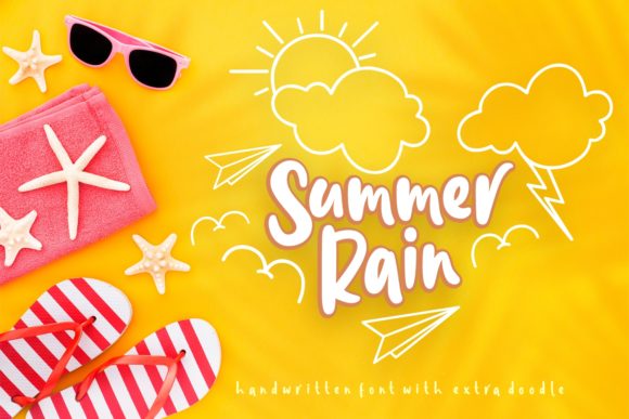 Summer Rain Font: A Playful Typeface for Handmade Brands